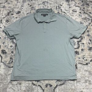 Michael Kors Men’s Polo Small Green Cotton Textured Short Sleeve Golf Shirt